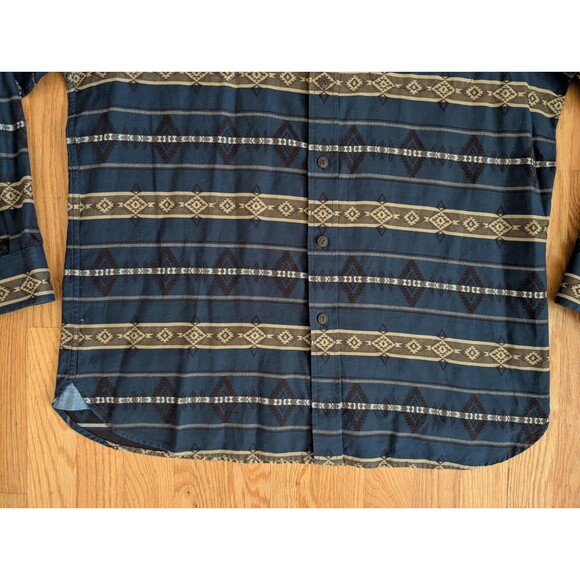 Pendleton Woolen Mills Cotton Long Sleeve Button Down Aztec Print Shirt Men’s M - Picture 2 of 10